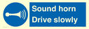 sound-horn-drive-slowly-warehousing-and-delivery-sign~